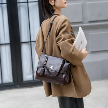 Cowhide Luxury Vintage Genuine Leather Bag
